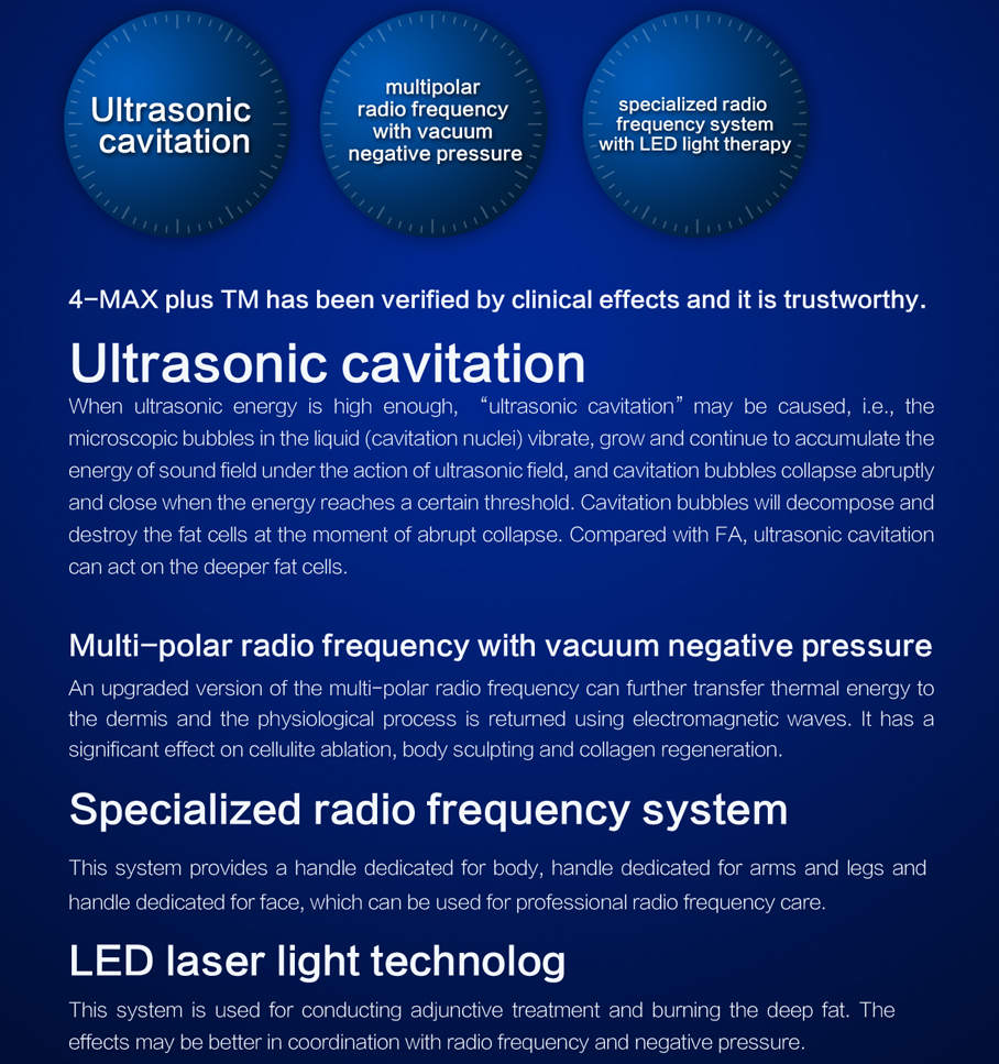 ultrasonic rf vacuum cavitation machine